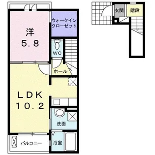 レスペヘリオスC【2階】の間取り