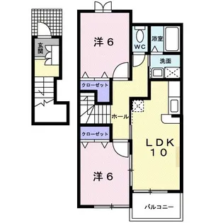 サニーコート Ⅰ【2階】の間取り