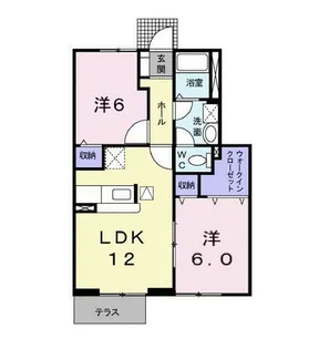 フォンテーヌC【1階】の間取り