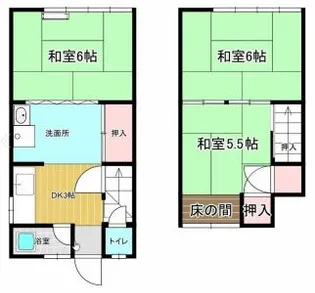 知光アパート【東1号室】の間取り