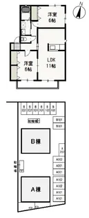 ペアフィールドA【2階】の間取り