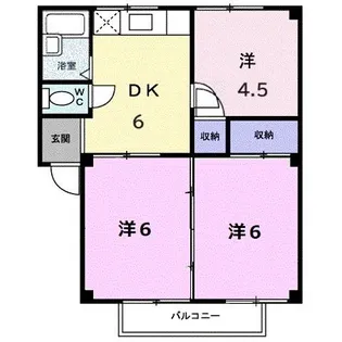 シティハイツみのかみA【1階】の間取り