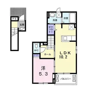 ノースカントリーB【2階】の間取り
