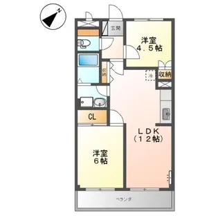 エルトハイムS【1階】の間取り