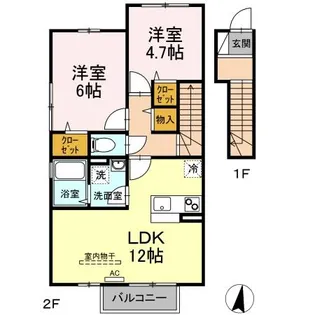グラン3104 B棟【101号室】の間取り