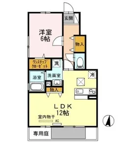 グラン3104 B棟【203号室】の間取り