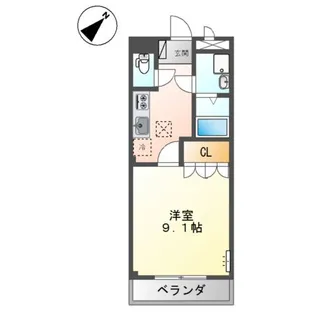 アルカディア明日香【1階】の間取り