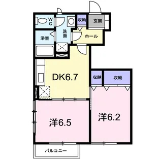 エスコート A【1階】の間取り