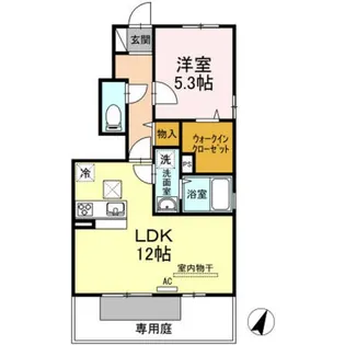 サンセジュールA棟【101号室】の間取り