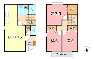 クオーレ D【1階】の間取り