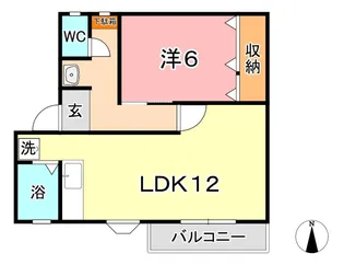 グランアムールもずⅡ【2階】の間取り