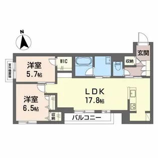 フォルトゥーナディオ【2階】の間取り