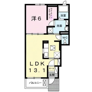クラール鬼無 C【1階】の間取り