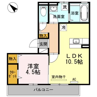 オッツ東川口【3階】の間取り