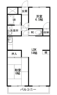 緑ヶ丘ハイツ【301号室】の間取り