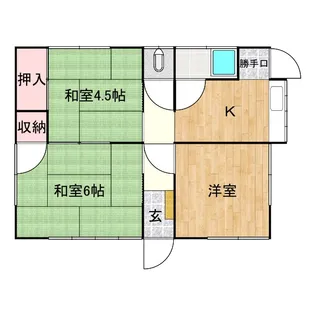 西深津町青山貸家【1階】の間取り