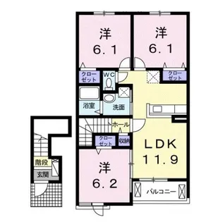 ルーベル宇多津I【2階】の間取り