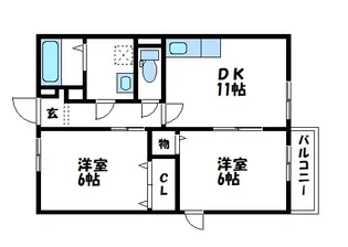 ベルシティ【2階】の間取り