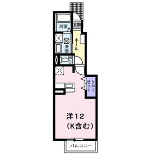 グランドゥールあおばC【1階】の間取り