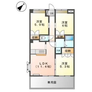 リッチフィールド【1階】の間取り