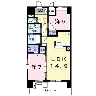ケイマイティ【10階】の間取り
