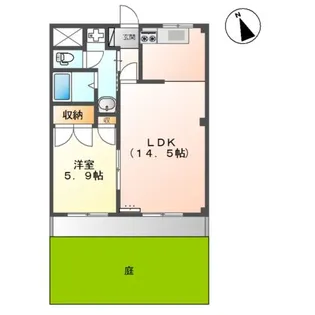 ルナガーデン【1階】の間取り