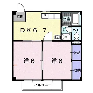 ミューズ松本Ⅴ【2階】の間取り