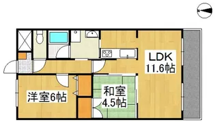 ルネス倉敷【3階】の間取り