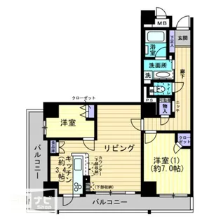 フローレンス福山ローズタワー【605号室】の間取り