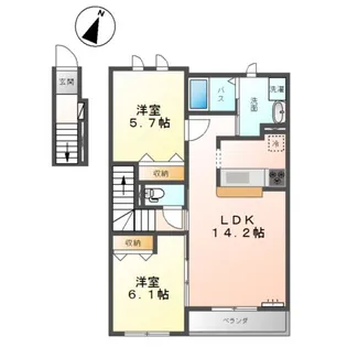 アイディール【2階】の間取り