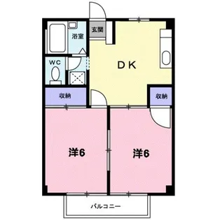 シティハイツグリーンA【2階】の間取り
