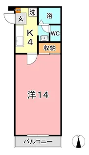ロイヤルパレス船穂【107号室】の間取り