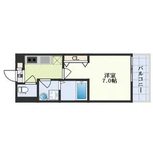 REGALEST桑田【101号室】の間取り