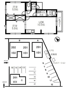 ベルリード連島C【2階】の間取り