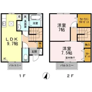 ウィット西深津 B棟の間取り