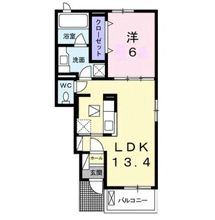 ポート レーゼ木太B【1階】の間取り