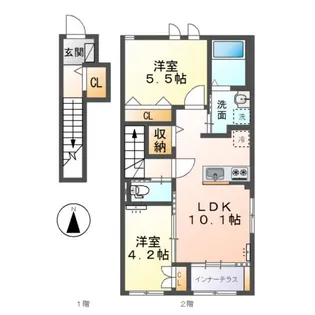 サンテラス あかね【2階】の間取り