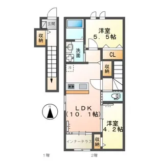 イニシオ B【2階】の間取り
