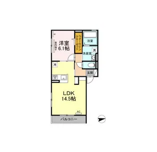 クローバーM D棟【301号室】の間取り