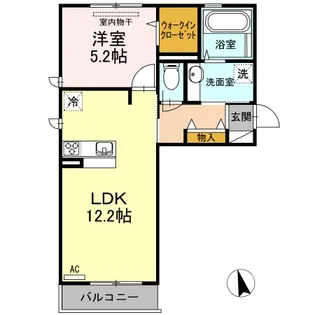 ベイ ブランシェ D棟【203号室】の間取り