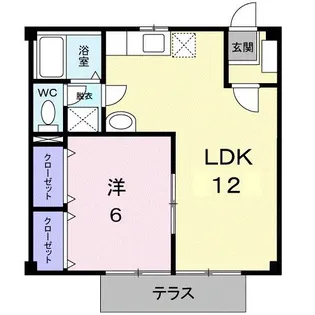 ジョリ・ア・ムール【1階】の間取り
