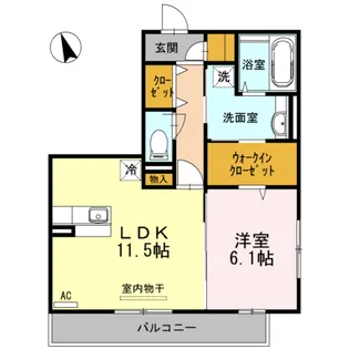 Sejour木之庄【3階】の間取り