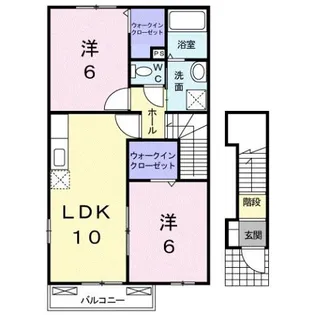 サニー レジデンスC【2階】の間取り