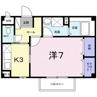 ラ・ポルト【2階】の間取り