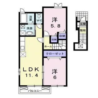 グレイス ステージA【2階】の間取り