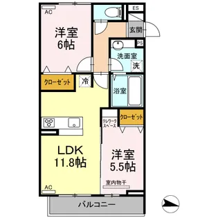メゾン・ド・キャトルⅦ【3階】の間取り