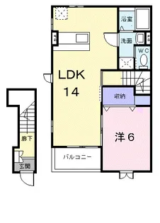 アメニティーハイツ川島Ⅱ【2階】の間取り