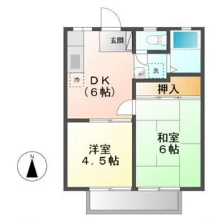 レジデンス白鳥A【202(※)号室】の間取り