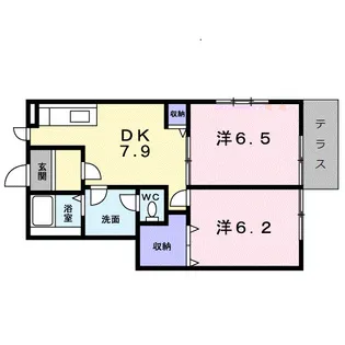 メゾン・フリージアA【1階】の間取り