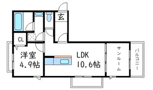 SHAMAISONさくら【203号室】の間取り